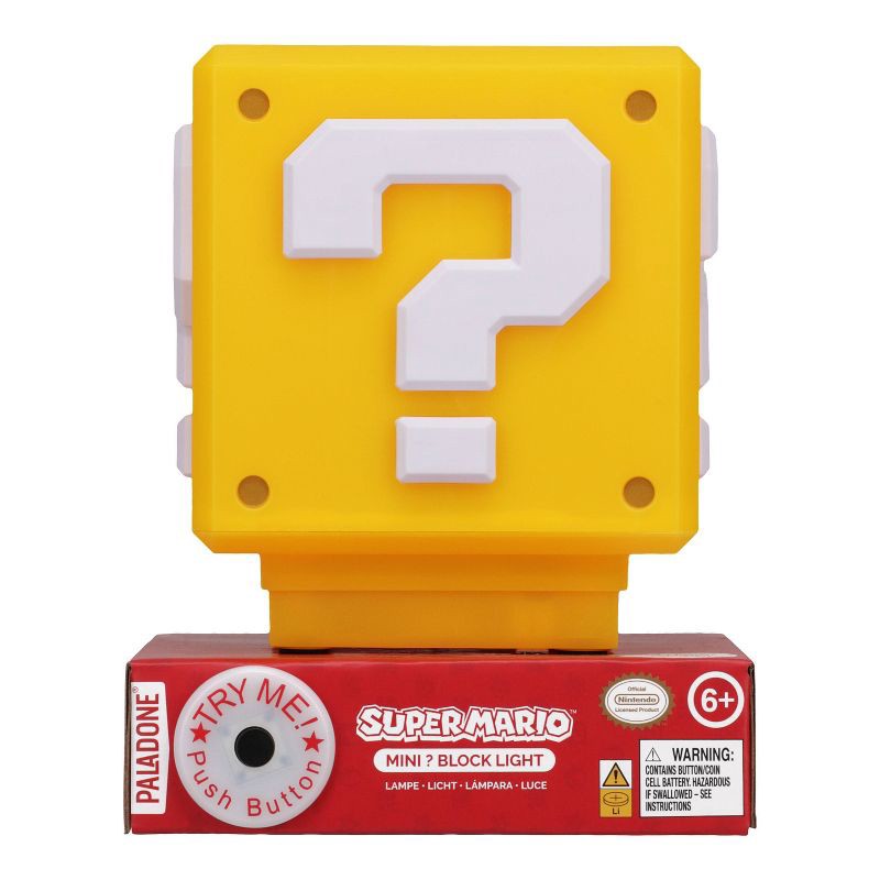 slide 2 of 6, Nintendo Super Mario LED Lamp Mini Question Block, 1 ct