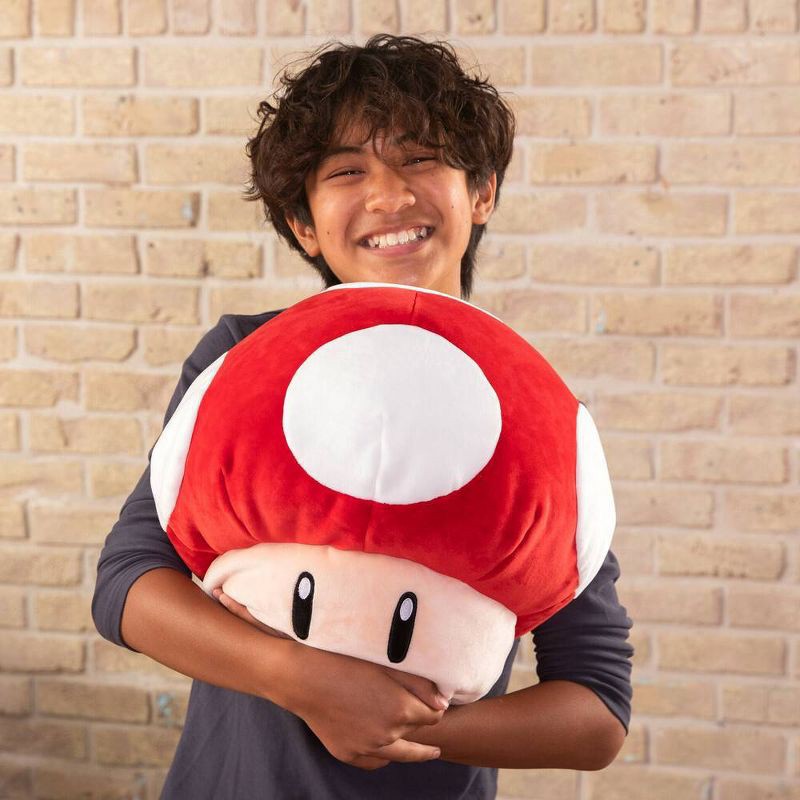 slide 4 of 6, Club Mocchi Mocchi Super Mario Red Mushroom Mega 15" Plush, 1 ct