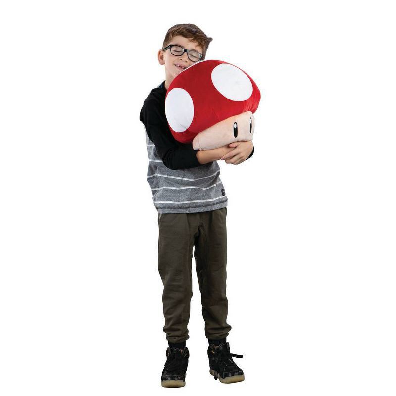 slide 6 of 6, Club Mocchi Mocchi Super Mario Red Mushroom Mega 15" Plush, 1 ct