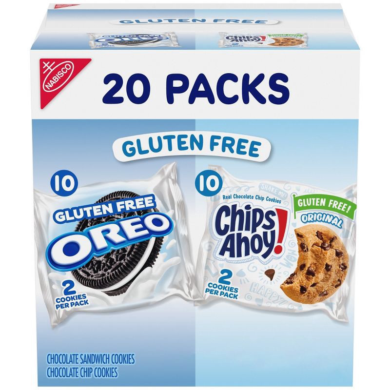 slide 1 of 14, NABISCO Oreo Chocolate Sandwich & CHIPS AHOY! Chocolate Chip Gluten Free Cookies Variety Pack - 18oz/20ct, 18 oz, 20 ct