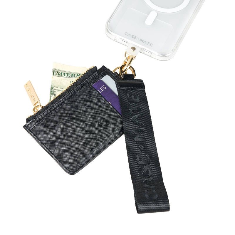 slide 3 of 4, Case-Mate Phone Strap - Essential Wallet Black: Android & iPhone Compatibility, Nylon, 1 ct