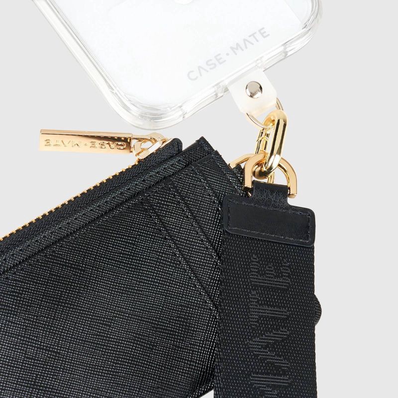 slide 4 of 4, Case-Mate Phone Strap - Essential Wallet Black: Android & iPhone Compatibility, Nylon, 1 ct
