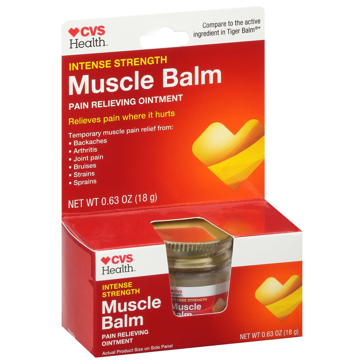 slide 4 of 13, CVS Health Intense Strength Muscle Balm, 0.63 Oz, 0.63 oz