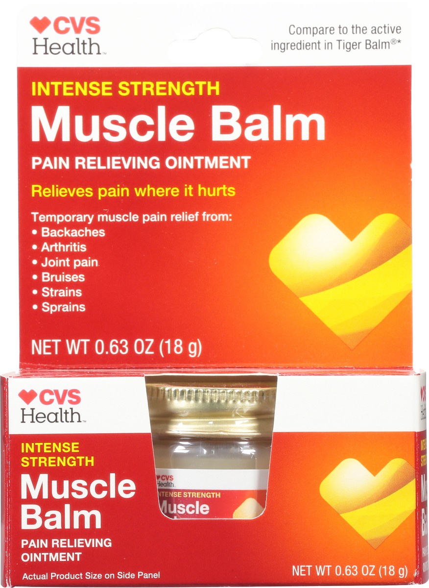 slide 2 of 13, CVS Health Intense Strength Muscle Balm, 0.63 Oz, 0.63 oz