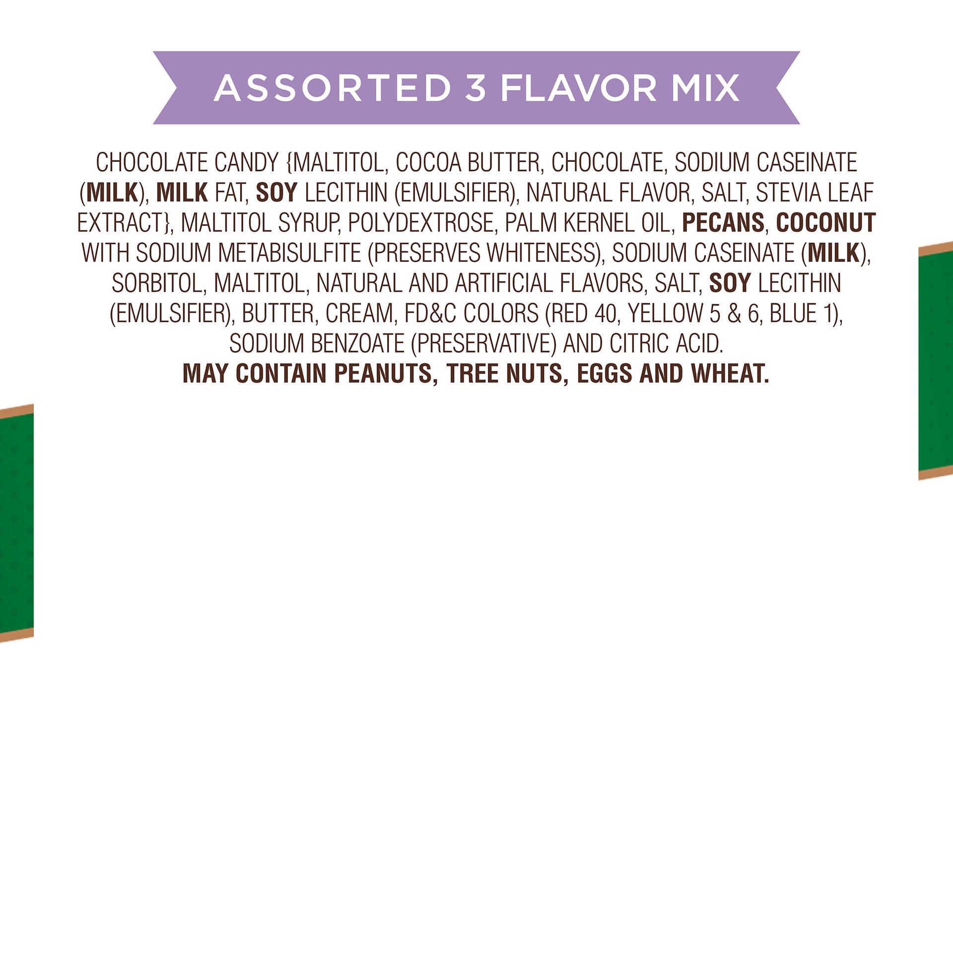 slide 2 of 3, RUSSELL STOVER Sugar Free Assorted 3 Flavor Chocolate Candy Mix, 10 oz. bag (20 pieces), 10 oz