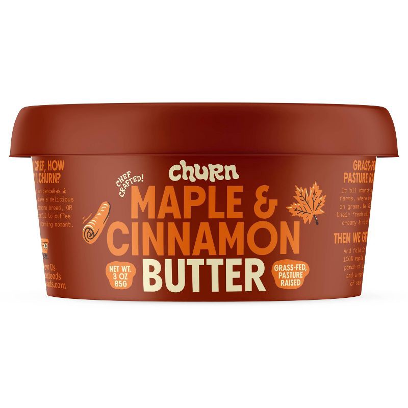 slide 1 of 1, Churn Maple & Cinnamon Butter - 3oz, 3 oz