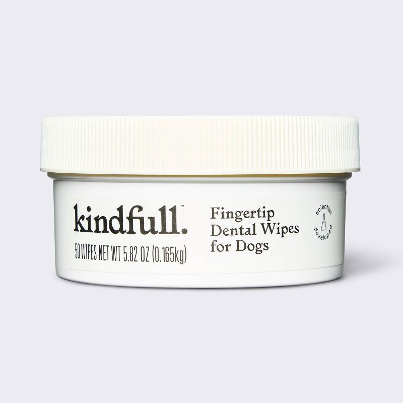 slide 1 of 3, Dental Finger Wipes Mint Flavor Dog and Cat Toothpaste - 50ct - Kindfull™, 50 ct