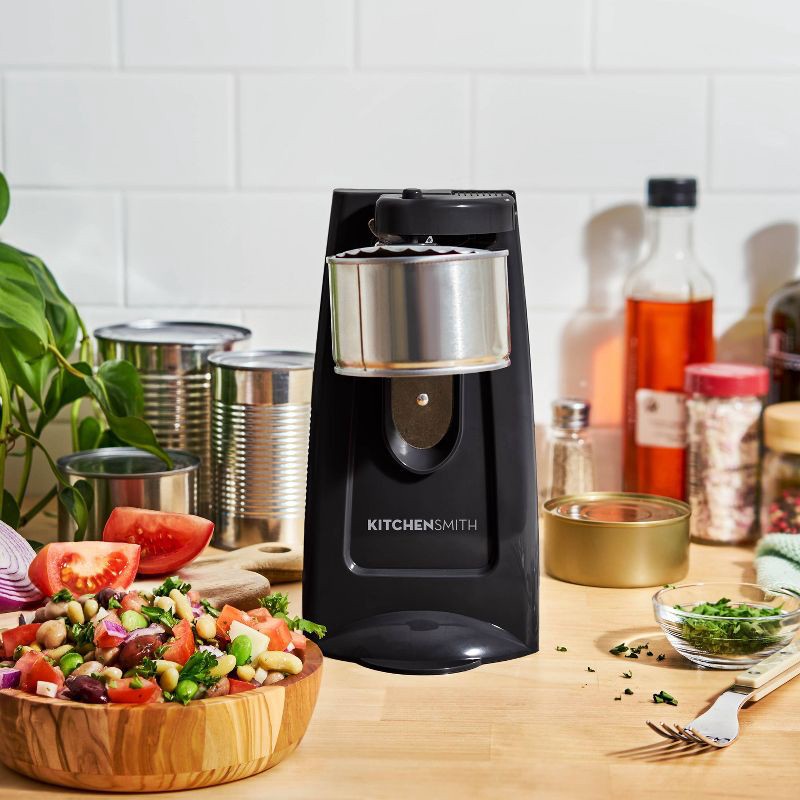 slide 3 of 8, KitchenSmith Electric Can Opener Black: Freestanding, Metal & Plastic, 2-Year Warranty, Spot Clean, 9.05" Width, 1 ct