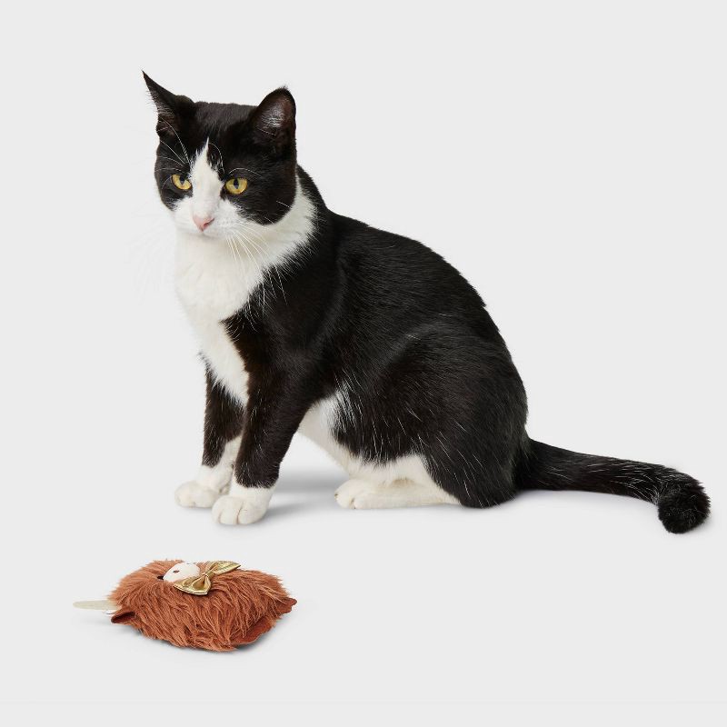 slide 2 of 3, Highland Cow Cat Plush Toy - Boots & Barkley™, 1 ct