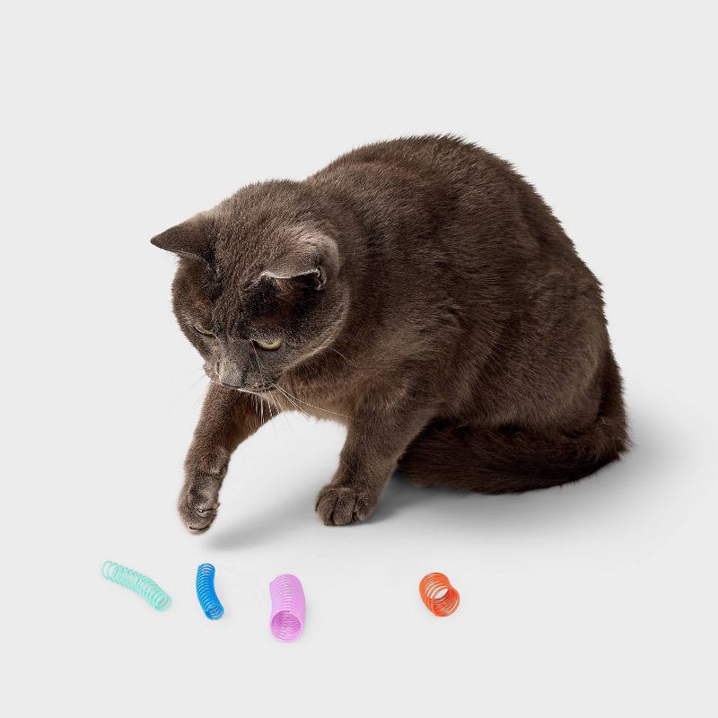 slide 2 of 3, Springs Interactive Cat Toy - 10pk - Boots & Barkley™, 10 ct