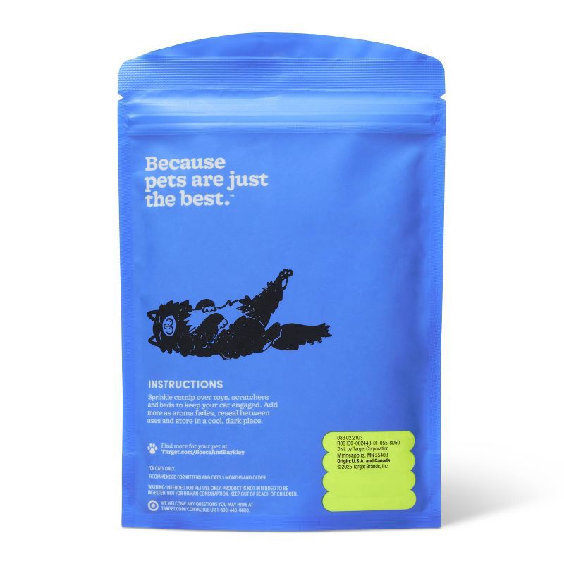 slide 2 of 3, Resealable Pouch Catnip Flavor Cat Treats - Boots & Barkley™ 1oz, 1 oz