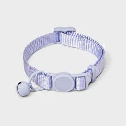 Adjustable Length with Bell Cat Collar - One Size Fits Most - Lilac Purple - Boots & Barkley™