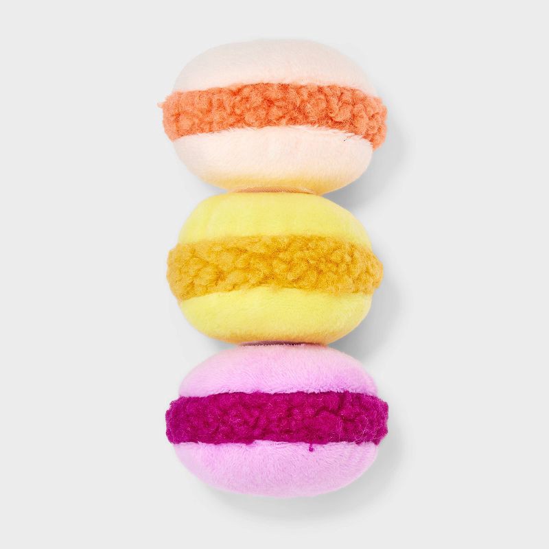 slide 1 of 3, Macaroon Pull-Apart Trio Cat Plush Toy Set - 3pc - Boots & Barkley™, 3 ct