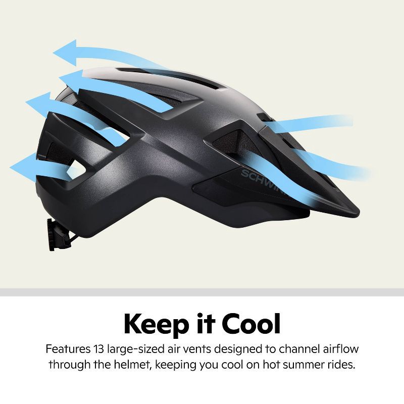 slide 12 of 13, Schwinn Excursion Mountain Bike Helmet - Slate, 1 ct