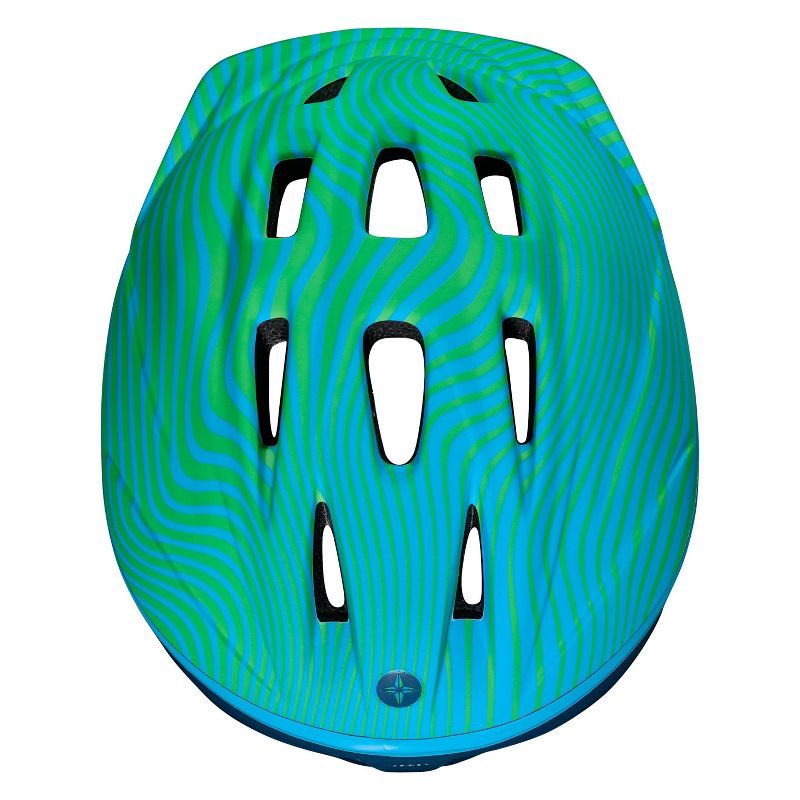 slide 6 of 8, Schwinn Classic Waves Toddler Helmet – Blue/Green, 1 ct