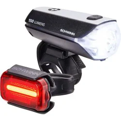 Schwinn 150 Lumen Light Set Bike Accessory Mount - Black