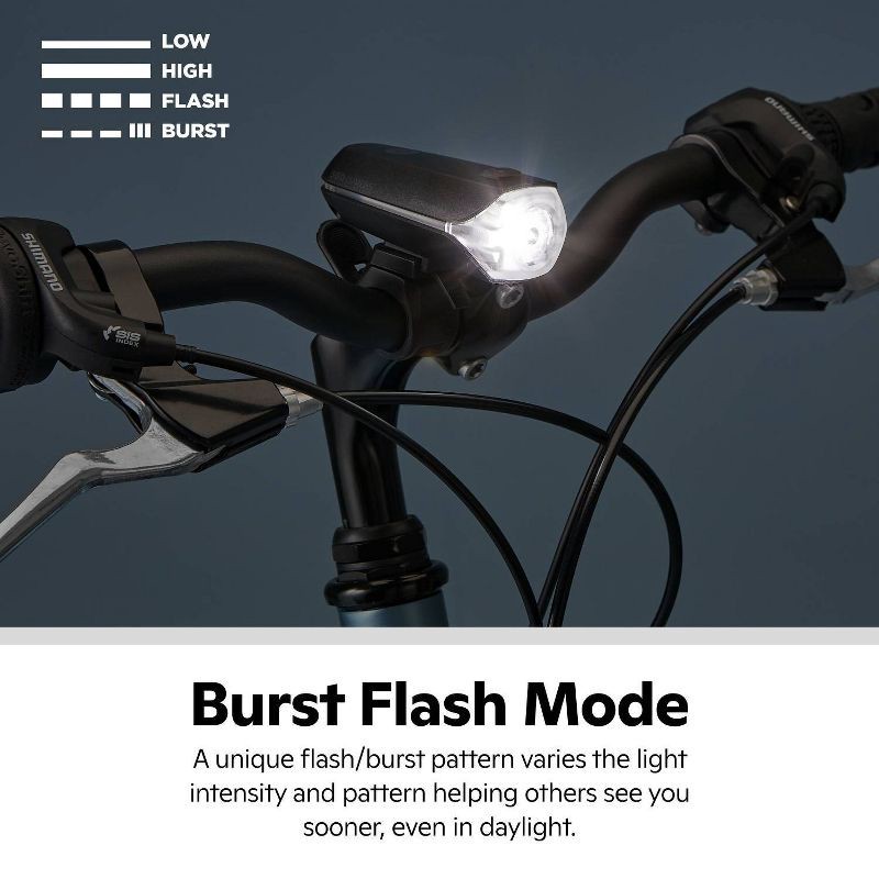 slide 7 of 10, Schwinn 500 Lumen Light Set Bike Accessory Mount - Black, 1 ct