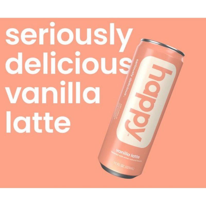 slide 3 of 5, Happy Vanilla Latte - 11 fl oz Can, 11 fl oz