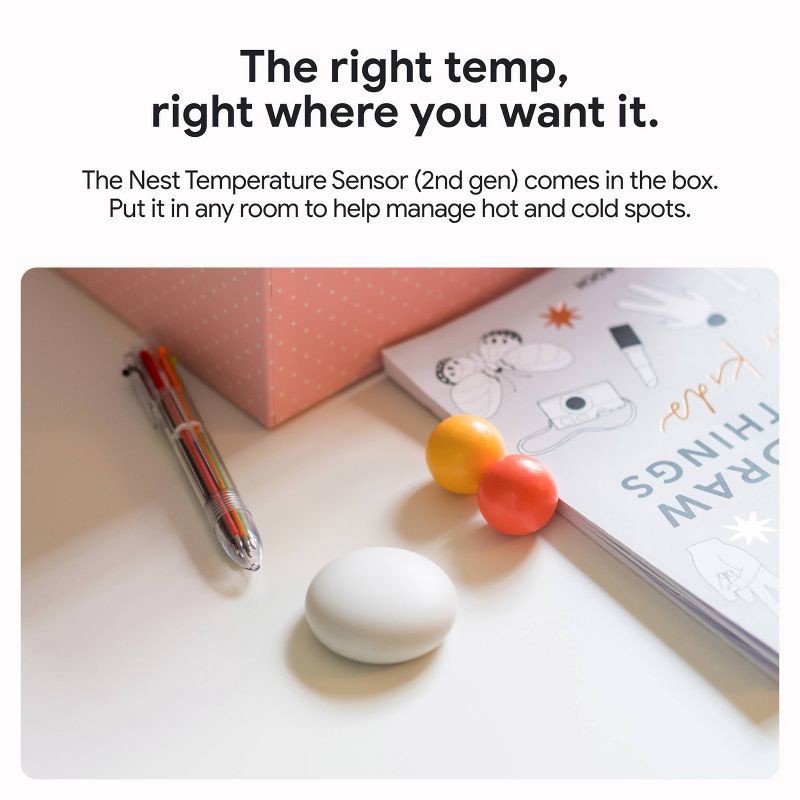 slide 4 of 11, Google Nest Learning Thermostat (4th Gen) with Nest Temperature Sensor (2nd Gen) - Silver: Wi-Fi, Energy Star Certified, 1 ct