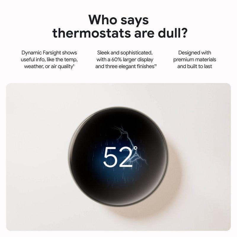 slide 7 of 11, Google Nest Learning Thermostat (4th Gen) with Nest Temperature Sensor (2nd Gen) - Silver: Wi-Fi, Energy Star Certified, 1 ct