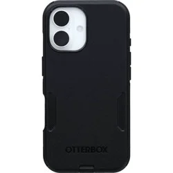 OtterBox iPhone 16 Commuter Series Case with MagSafe - Black: Solid Plastic Protection