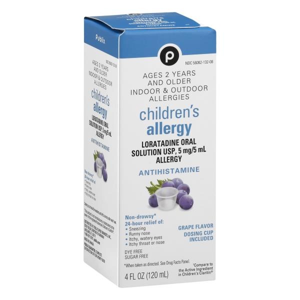 slide 1 of 1, Publix Allergy, Children's, Oral Solution, Grape Flavor, 4 oz