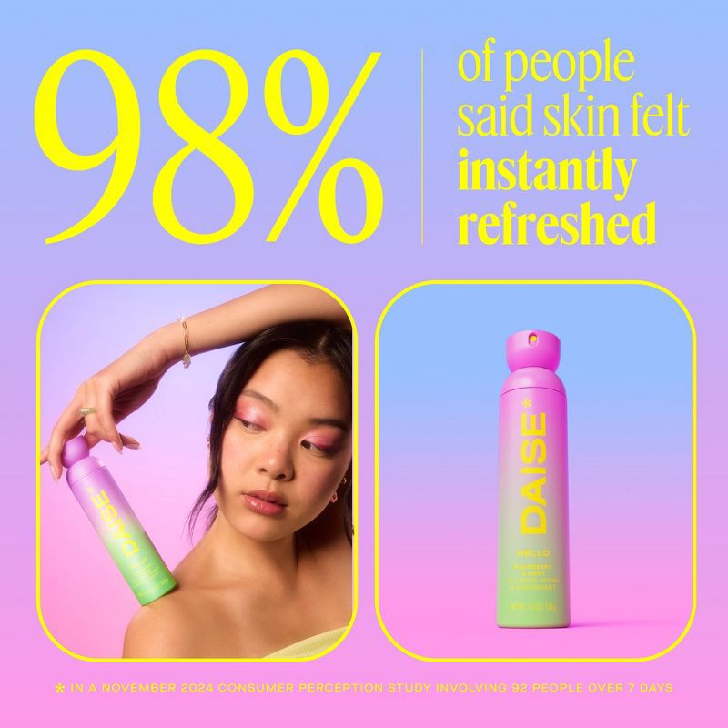 slide 7 of 10, DAISE Hello Full Body Deodorant Spray - 3.5oz, 3.5 oz
