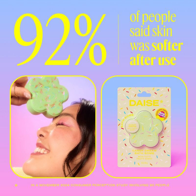 slide 3 of 8, DAISE Candy Bath Bomb - Tutti Frutti Scent - 3oz, 3 oz