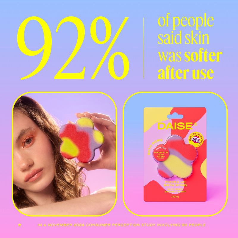 slide 6 of 8, DAISE Fizzed Up Bath Bomb - Berry Sherbet - 3oz, 3 oz