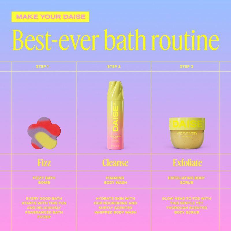 slide 7 of 8, DAISE Fizzed Up Bath Bomb - Berry Sherbet - 3oz, 3 oz