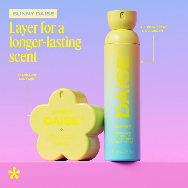 slide 6 of 10, DAISE Fragrance Women's Body Mist - Sunny - 3.38 fl oz, 3.38 fl oz
