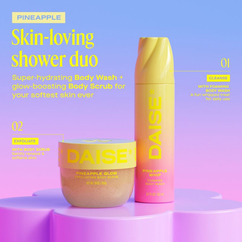 slide 7 of 10, DAISE Pineapple Foaming Body Wash - 8.8 fl oz, 8.8 fl oz