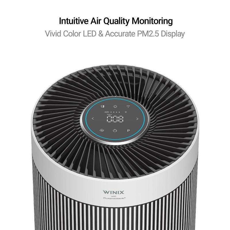 slide 6 of 10, WINIX T810 Air Purifier for Home Extra Large Room up to1968 sq ft with Smart Wi-Fi Air Quality Monitor True HEPA Carbon Filter, 1968 sq ft