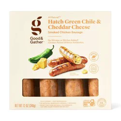 Hatch Green Chile & Cheddar Cheese Smoked Chicken Sausage - 12oz - Good & Gather™