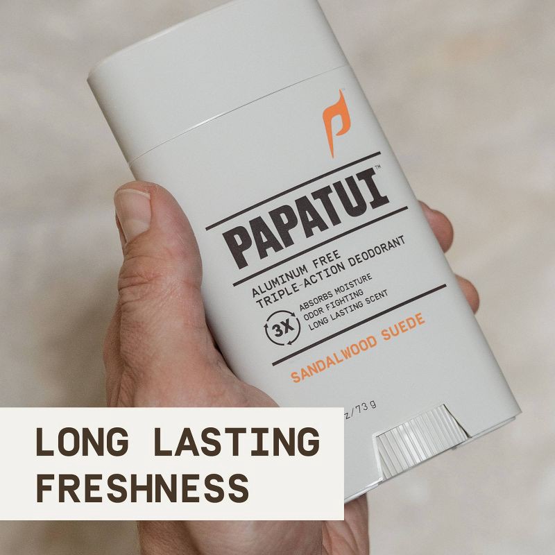 slide 4 of 10, Papatui Men's Aluminum-Free 48-Hour Odor Protection Solid Deodorant - Sandalwood Suede - 2.6oz, 2.6 oz