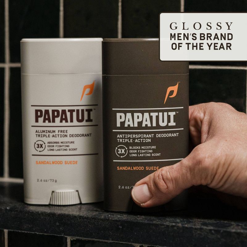 slide 9 of 10, Papatui Men's Aluminum-Free 48-Hour Odor Protection Solid Deodorant - Sandalwood Suede - 2.6oz, 2.6 oz