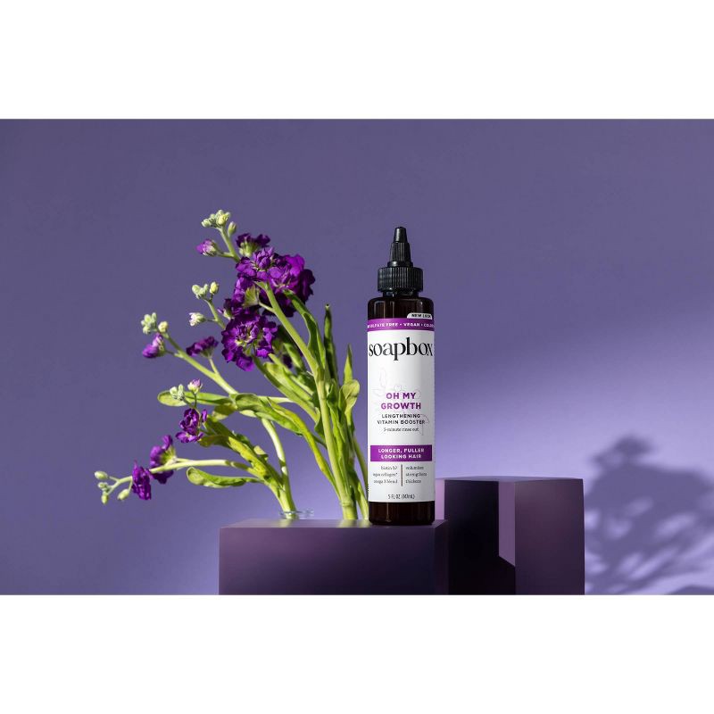 slide 13 of 14, Soapbox Oh My Growth Lengthening Vitamin Booster Rinse-Out Treatment with Biotin B7 & Vegan Collagen - 5 fl oz, 5 fl oz