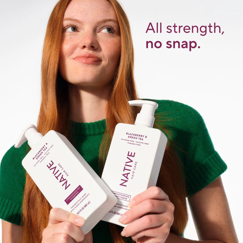 slide 5 of 13, Native Blackberry & Green Tea Strengthening Hair Conditioner - 16.5 fl oz, 16.5 fl oz