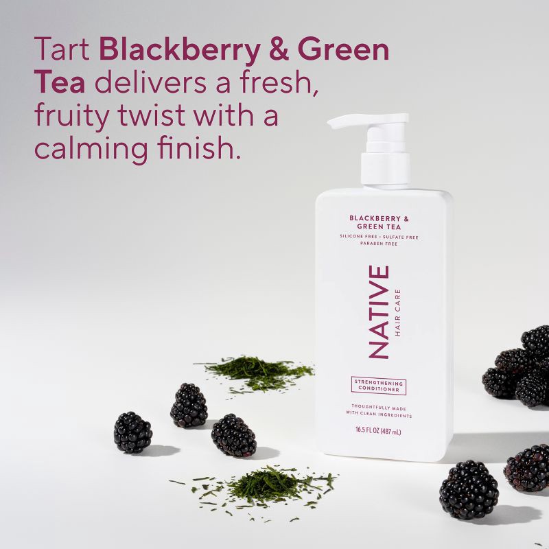 slide 8 of 13, Native Blackberry & Green Tea Strengthening Hair Conditioner - 16.5 fl oz, 16.5 fl oz