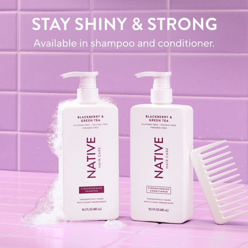 slide 9 of 13, Native Blackberry & Green Tea Strengthening Hair Conditioner - 16.5 fl oz, 16.5 fl oz