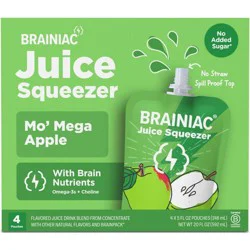 Brainiac Kids Brainiac Apple Juice Juice Squeezer - 4pk/5 fl oz Pouches
