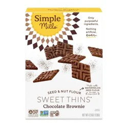 Simple Mills Chocolate Brownie Sweet Thins - 4.25oz