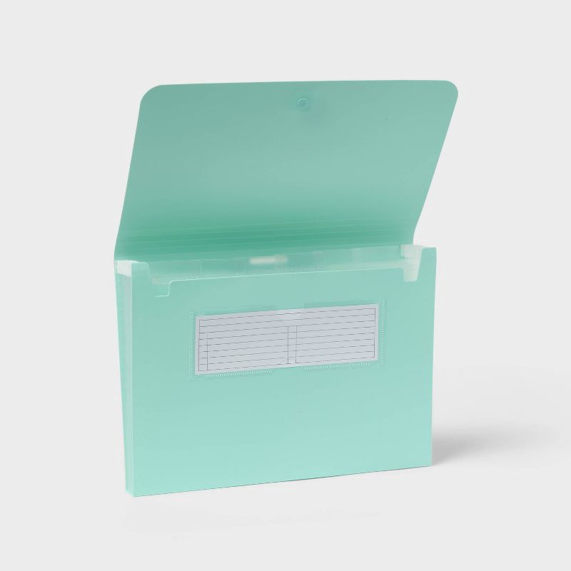 slide 3 of 4, 7 Pocket Expanding File Folder Letter Size Teal - up&up™, 1 ct