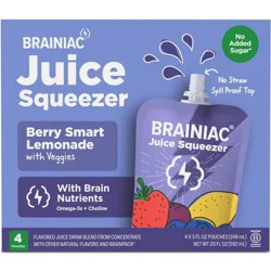 Brainiac Kids Brainiac Berry Lemonade Juice Squeezer - 4pk/5 fl oz Pouches