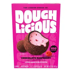 Doughlicious Chocolate Raspberry Frozen Cookie Dough & Gelato Bites - 6pk/6.77 fl oz