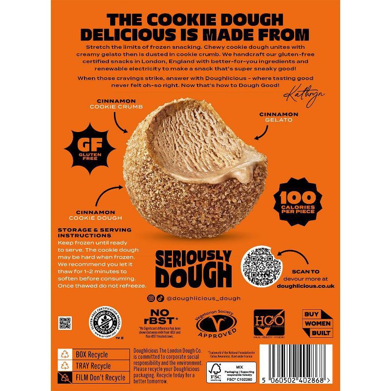 slide 2 of 3, Doughlicious Cinnamon Churro Frozen Cookie Dough - 7.2oz/6ct, 6 ct; 7.2 oz