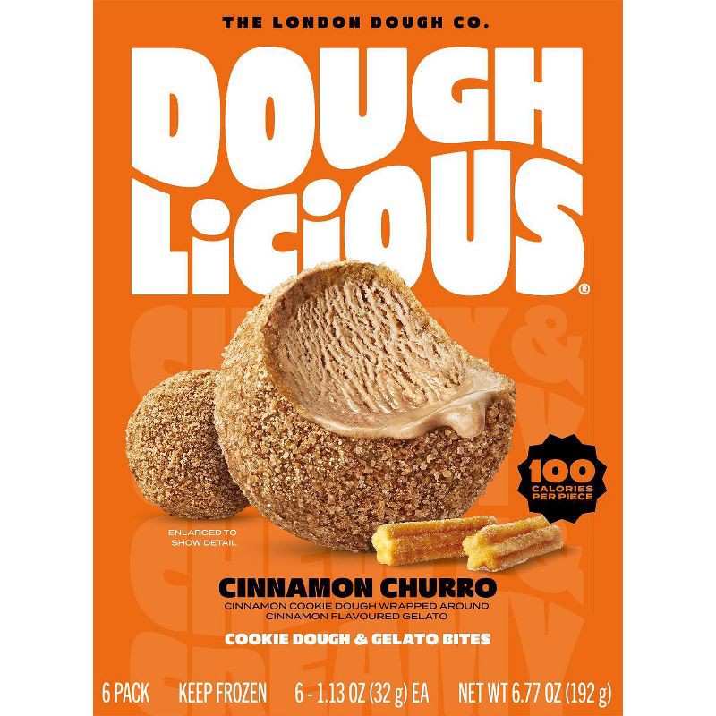 slide 1 of 3, Doughlicious Cinnamon Churro Frozen Cookie Dough - 7.2oz/6ct, 6 ct; 7.2 oz