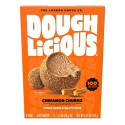 Doughlicious Cinnamon Churro Frozen Cookie Dough & Gelato Bites - 6pk/6.77 fl oz
