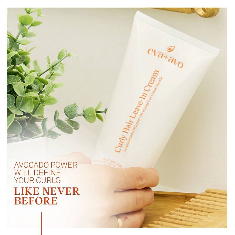 slide 5 of 5, eva+avo Curly Hair Rosemary Avocado Leave-In Conditioner - 6 fl oz, 6 fl oz