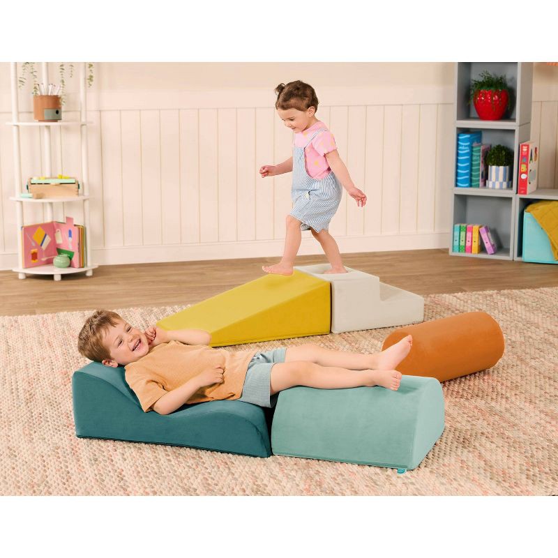 slide 2 of 12, B. toys Foam Building Shapes for Indoor Play Soft Play Equipment - 5pc, 5 ct